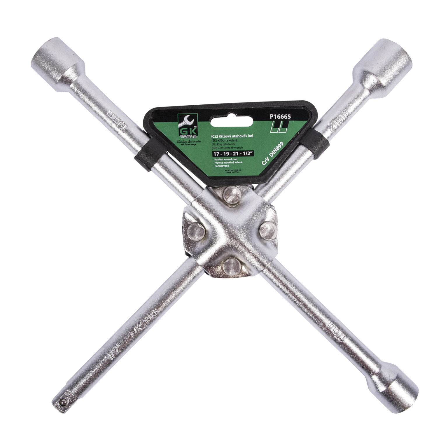 GK TOOLS Kreuzschlüssel für Räder | 1/2", Stecknüsse 17, 19, 21 mm 1 GK TOOLS Kreuzschlüssel für Räder | 1/2", Stecknüsse 17, 19, 21 mm