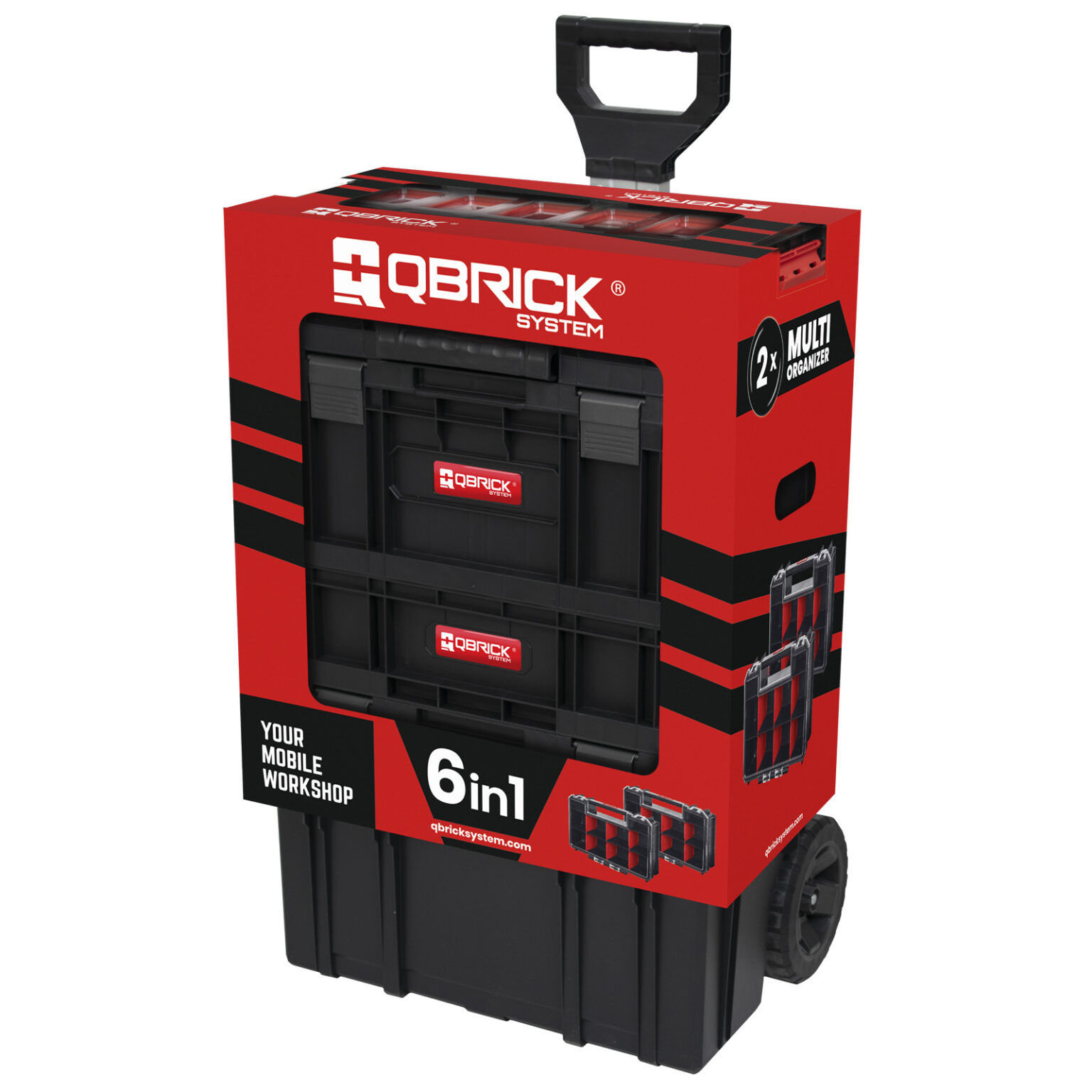 QBRICK TWO - Mobiler Werkstattwagen (Set 6in1) | 535x390x820 mm 2 QBRICK TWO - Mobiler Werkstattwagen (Set 6in1) | 535x390x820 mm – Bild 2