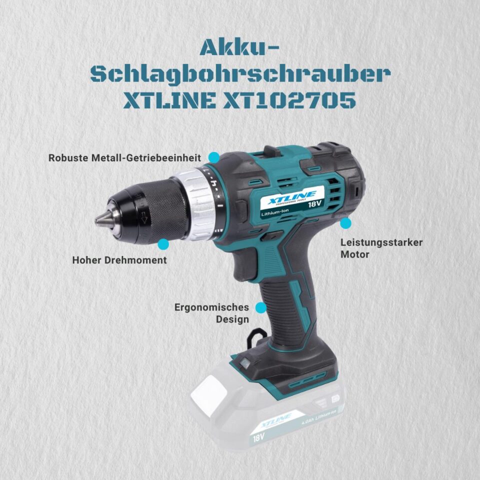5-teiliger Akku-Werkzeug-Set XTLINE Starterset