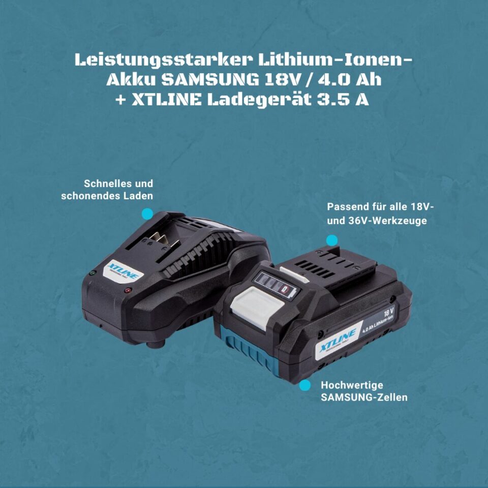 5-teiliger Akku-Werkzeug-Set XTLINE Starterset