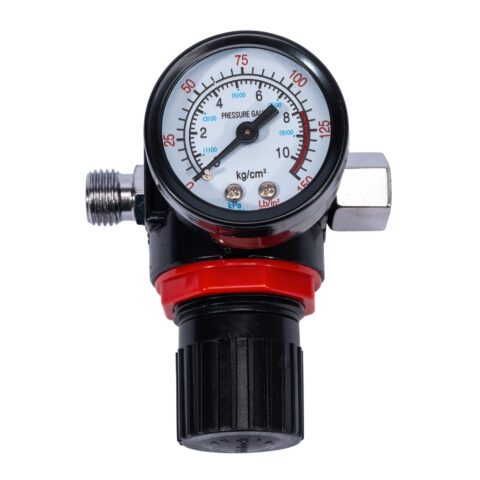 XTLINE Druckminderer Druckluft | Druckluftregler mit Manometer für Lackierpistolen | 1/4", 10 bar
