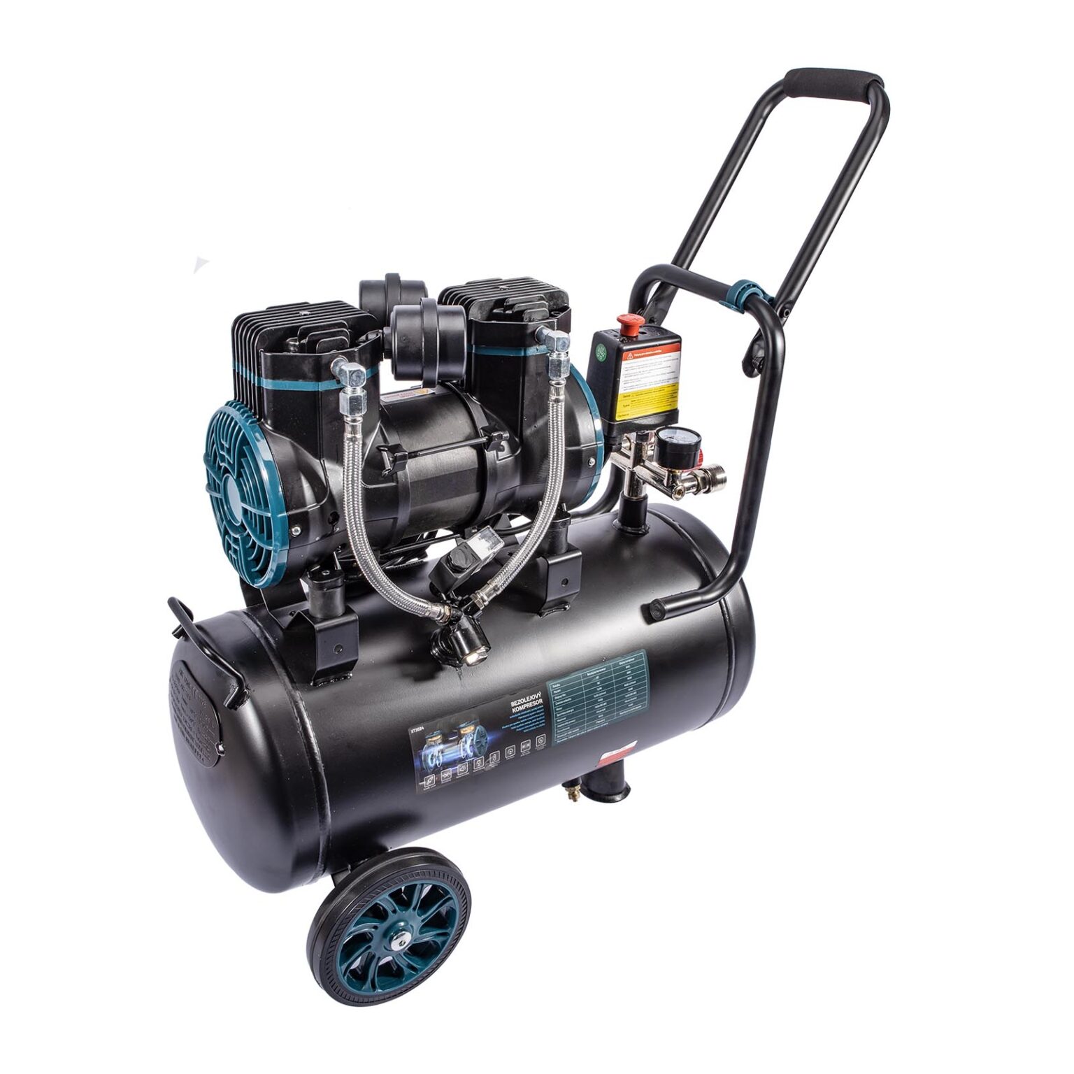 XTLINE Ölfreier Kompressor 1450 W | Kesselvolumen 24 L | Flüsterkompressor 2 XTLINE Ölfreier Kompressor 1450 W | Kesselvolumen 24 L | Flüsterkompressor – Bild 2