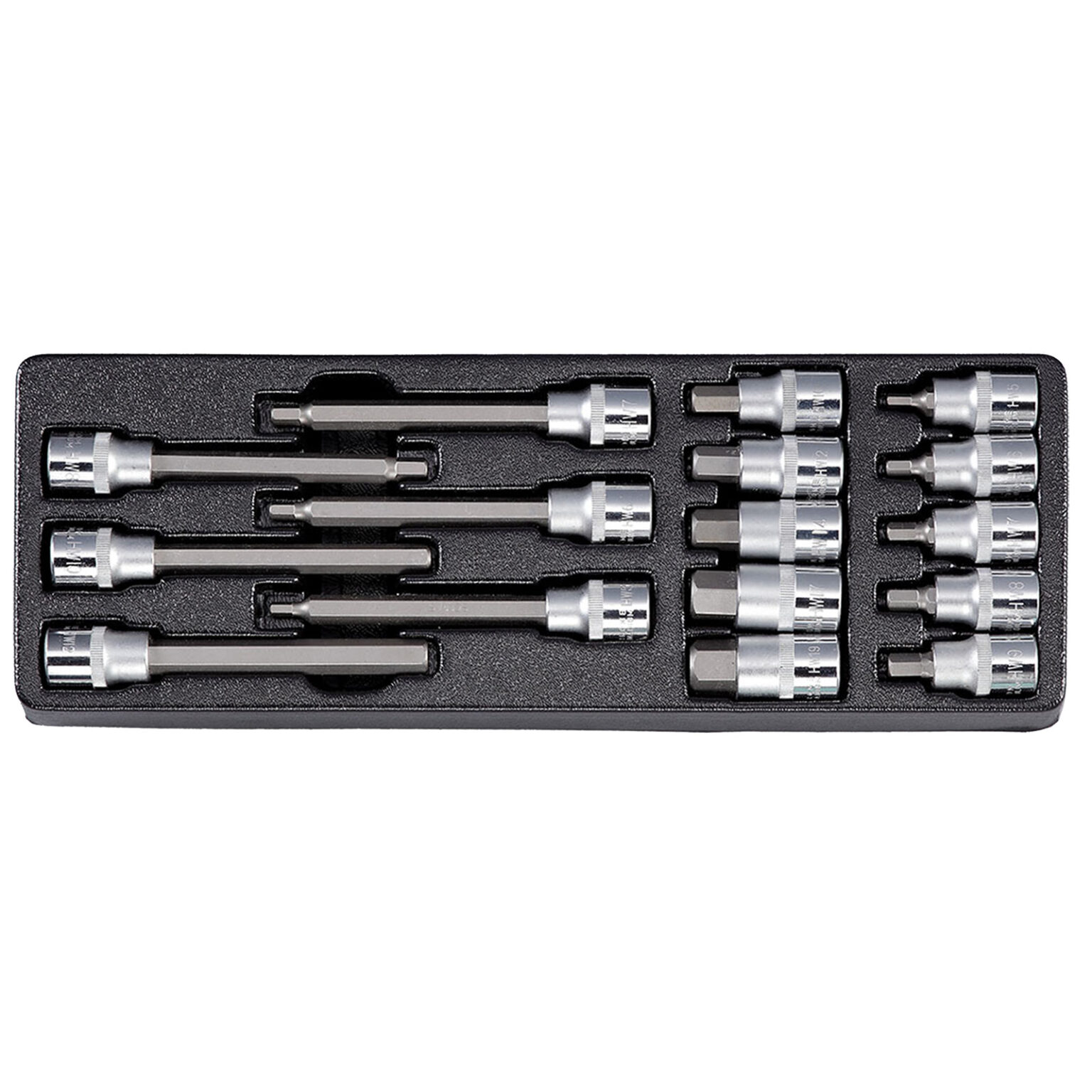 HONITON Steckschlüsselsatz Innensechskant 1/2" Profi, 16-teilig | Kunststoffeinlage A 1 HONITON Steckschlüsselsatz Innensechskant 1/2" Profi, 16-teilig | Kunststoffeinlage A