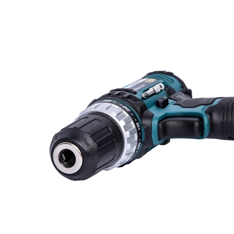 XTLINE Akku-Bohrmaschine 18 V + 2 Batterien EVE 2.0 Ah + Ladegerät 2.4 A – Bild 2