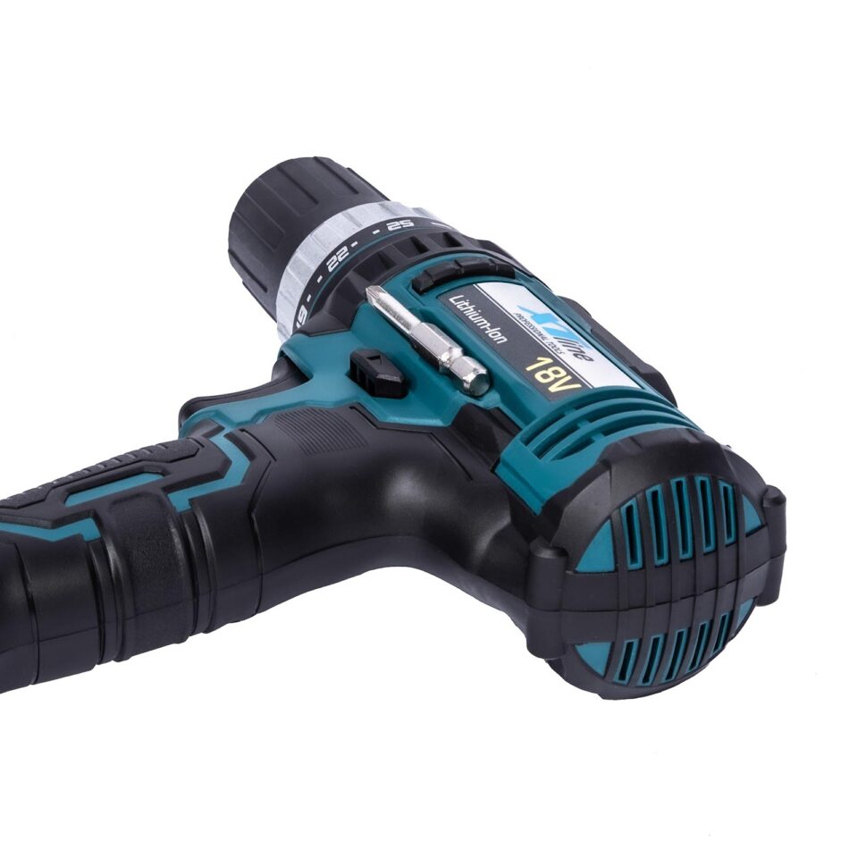 XTLINE Akku-Bohrmaschine 18 V + 2 Batterien EVE 2.0 Ah + Ladegerät 2.4 A – Bild 3