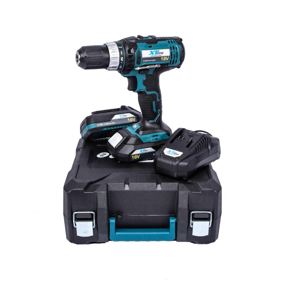 XTLINE Akku-Bohrmaschine 18 V + 2 Batterien EVE 2.0 Ah + Ladegerät 2.4 A – Bild 6