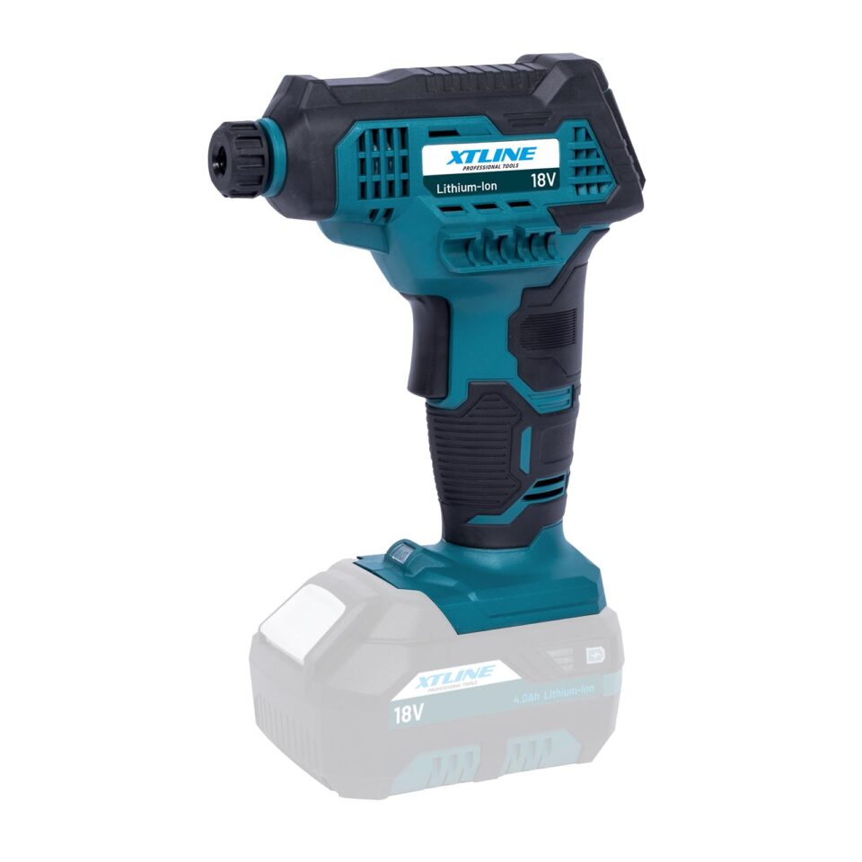XTLINE Akku-Kompressor 18 V + Zubehör.
