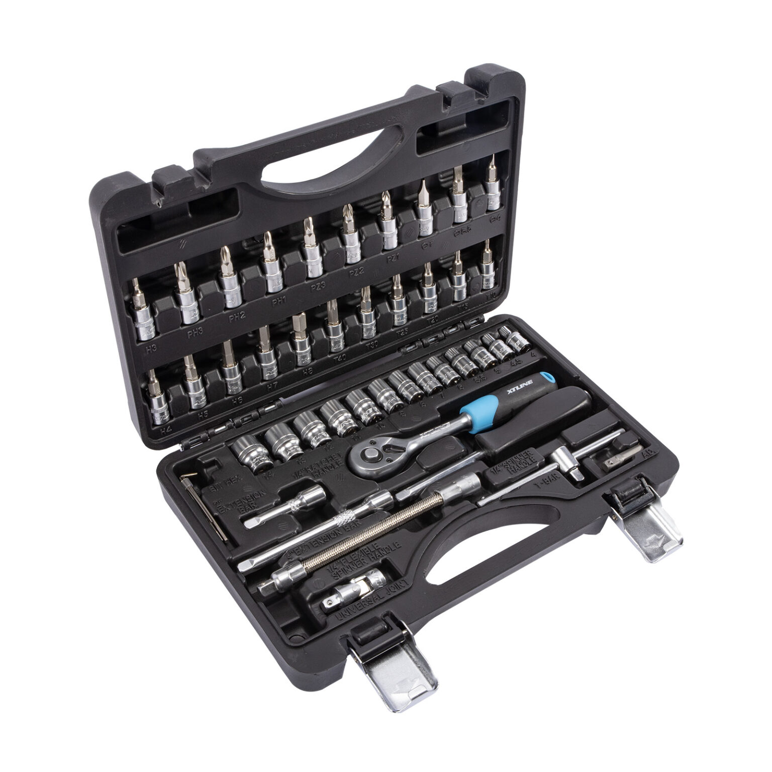 XTLINE Steckschlüsselsatz 1/4", 46-teilig 2 XTLINE Steckschlüsselsatz 1/4", 46-teilig – Bild 2