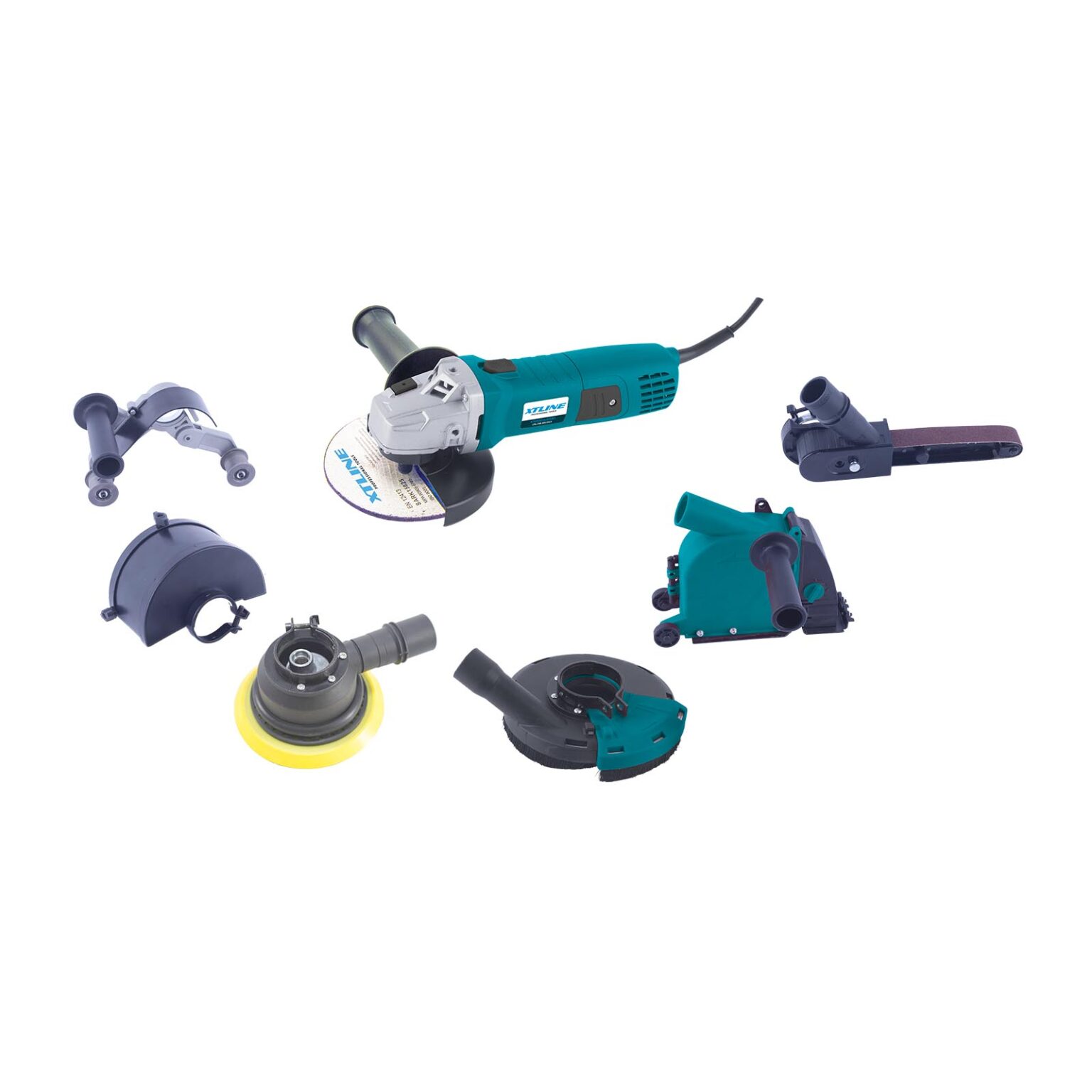 XTLINE 1400 W Winkelschleifer mit Drehzahlregelung, 125 mm, 6 Aufsätze 1 XTLINE 1400 W Winkelschleifer mit Drehzahlregelung, 125 mm, 6 Aufsätze