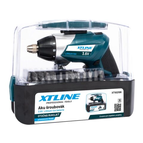 XTLINE Akkuschrauber 3,6 V + Zubehör 55 Teile