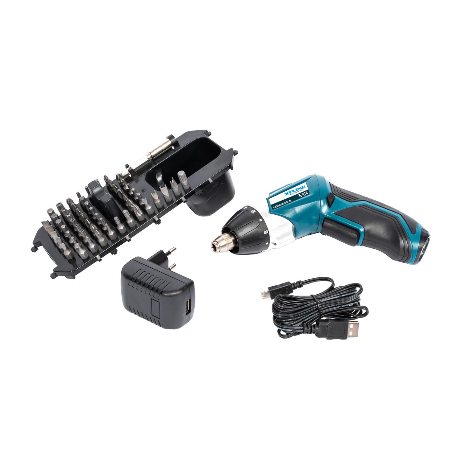 XTLINE Akkuschrauber 3,6 V + Zubehör 55 Teile 4 XTLINE Akkuschrauber 3,6 V + Zubehör 55 Teile – Bild 4