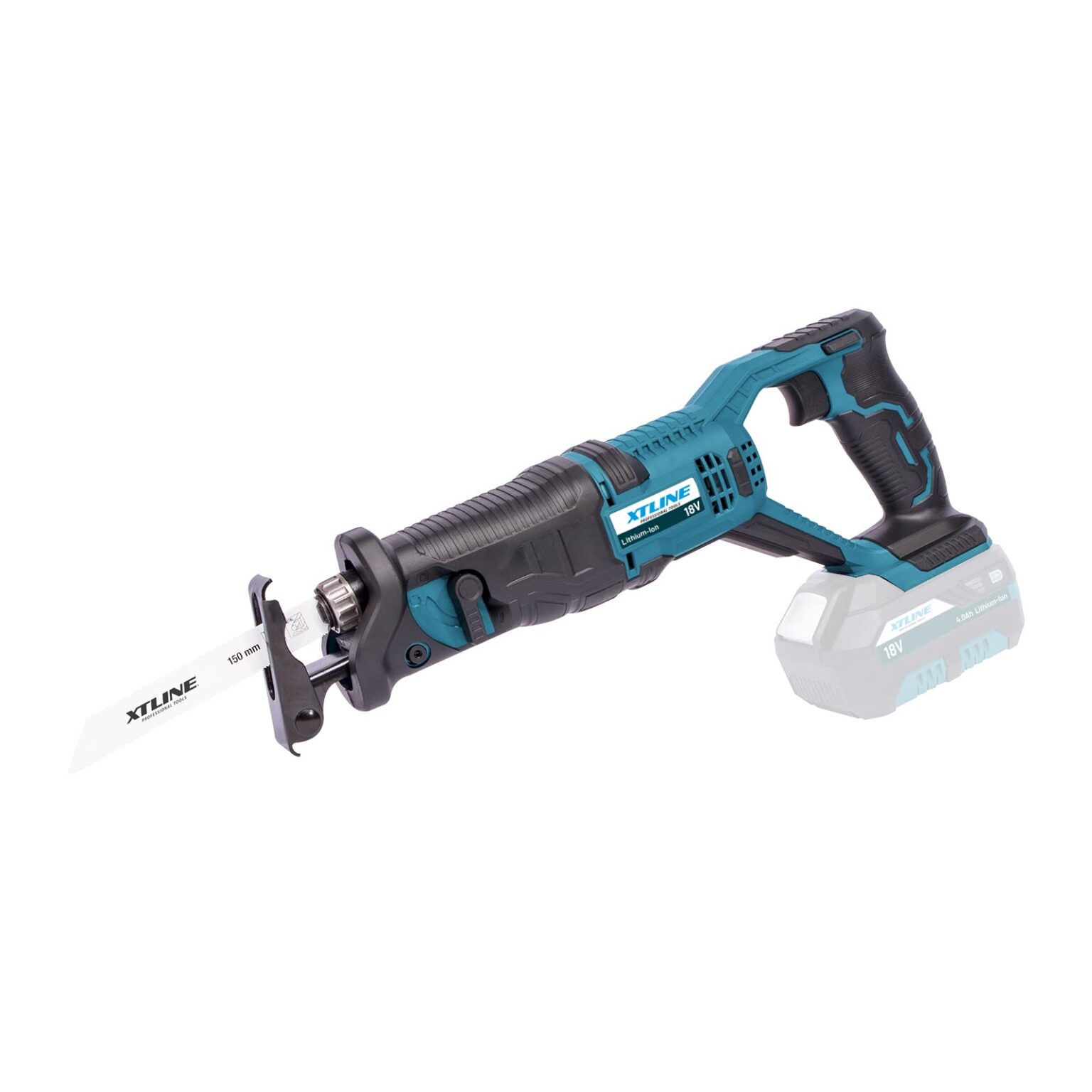XTLINE Akku-Säbelsäge 18 V + Batterie 2.0 Ah + Ladegerät 3.5 A + Box 4 XTLINE Akku-Säbelsäge 18 V + Batterie 2.0 Ah + Ladegerät 3.5 A + Box – Bild 4