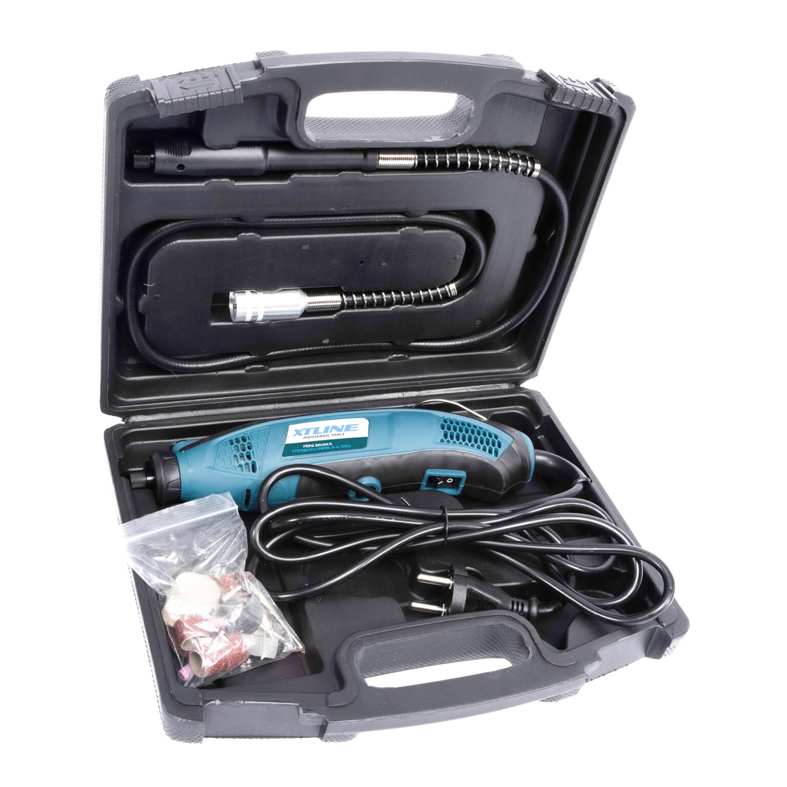 XTLINE Geradschleifer XT107060 170 W + 40-teiliges Zubehör-Set - Stabschleifer mit flexibler Welle 1 XTLINE Geradschleifer XT107060 170 W + 40-teiliges Zubehör-Set - Stabschleifer mit flexibler Welle