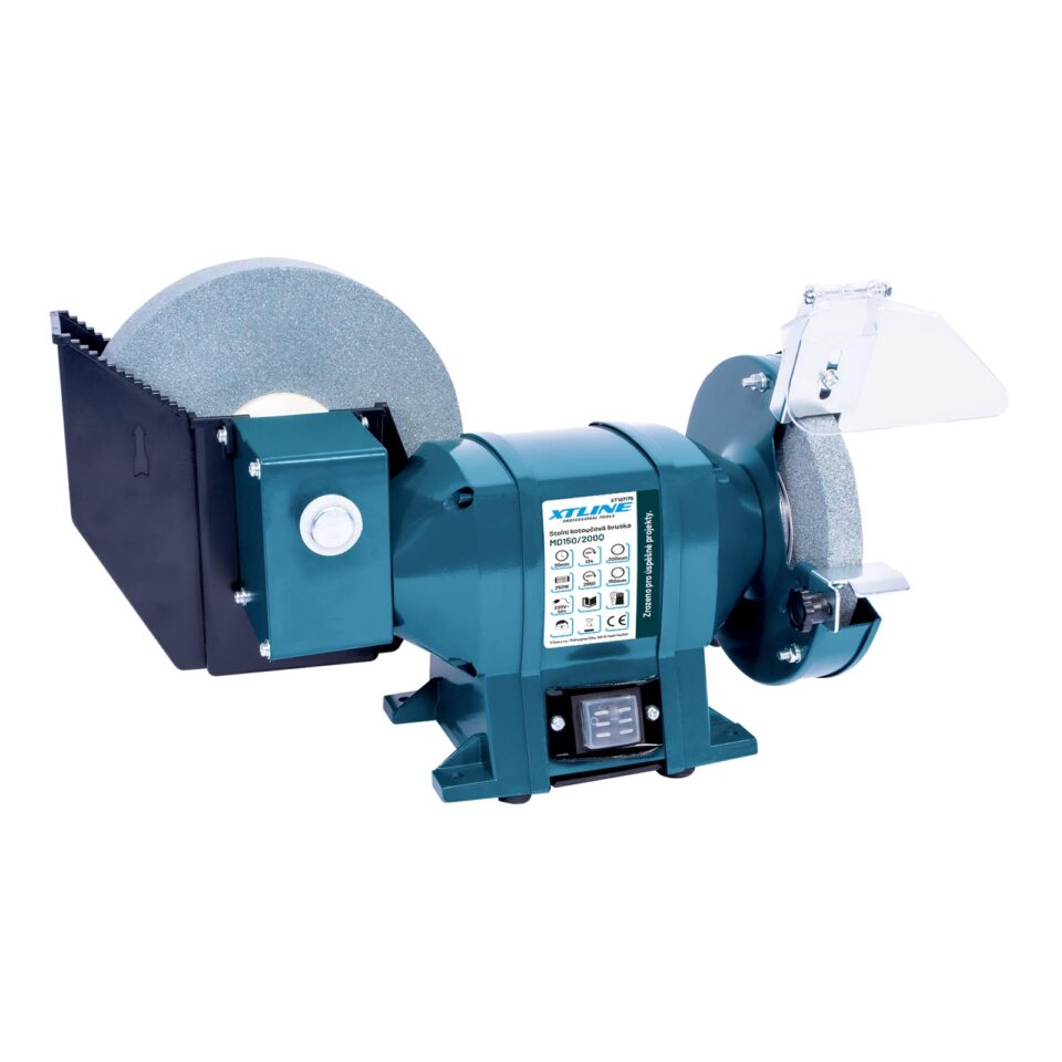 XTLINE Tisch-Doppelschleifmaschine / Doppelschleifer mit Langsamläufer, 250 W, 150 / 200 mm