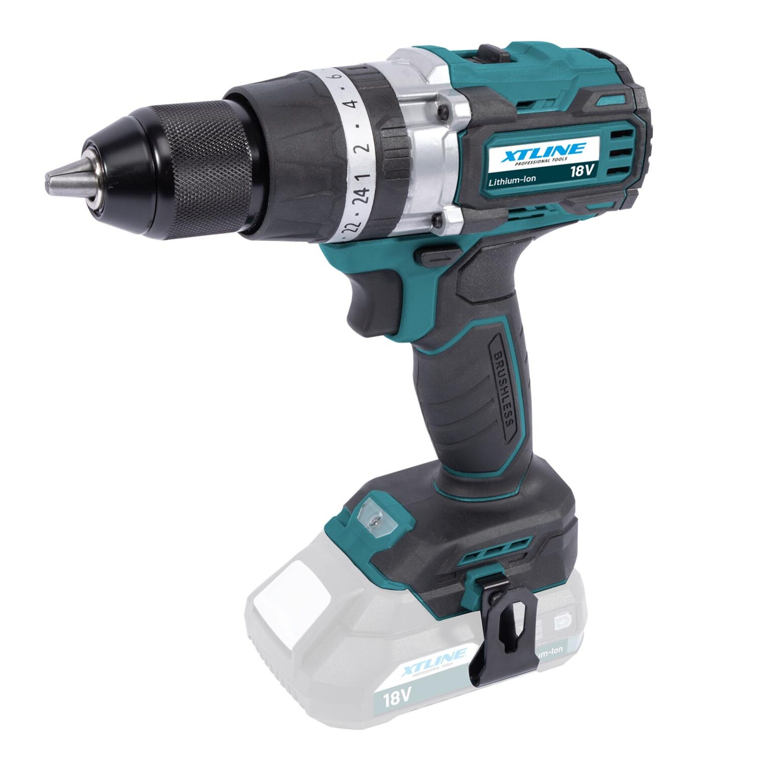 XTLINE Akku-Schlagbohrmaschine mit 18 V und 70 Nm, bürstenlos 1 XTLINE Akku-Schlagbohrmaschine mit 18 V und 70 Nm, bürstenlos