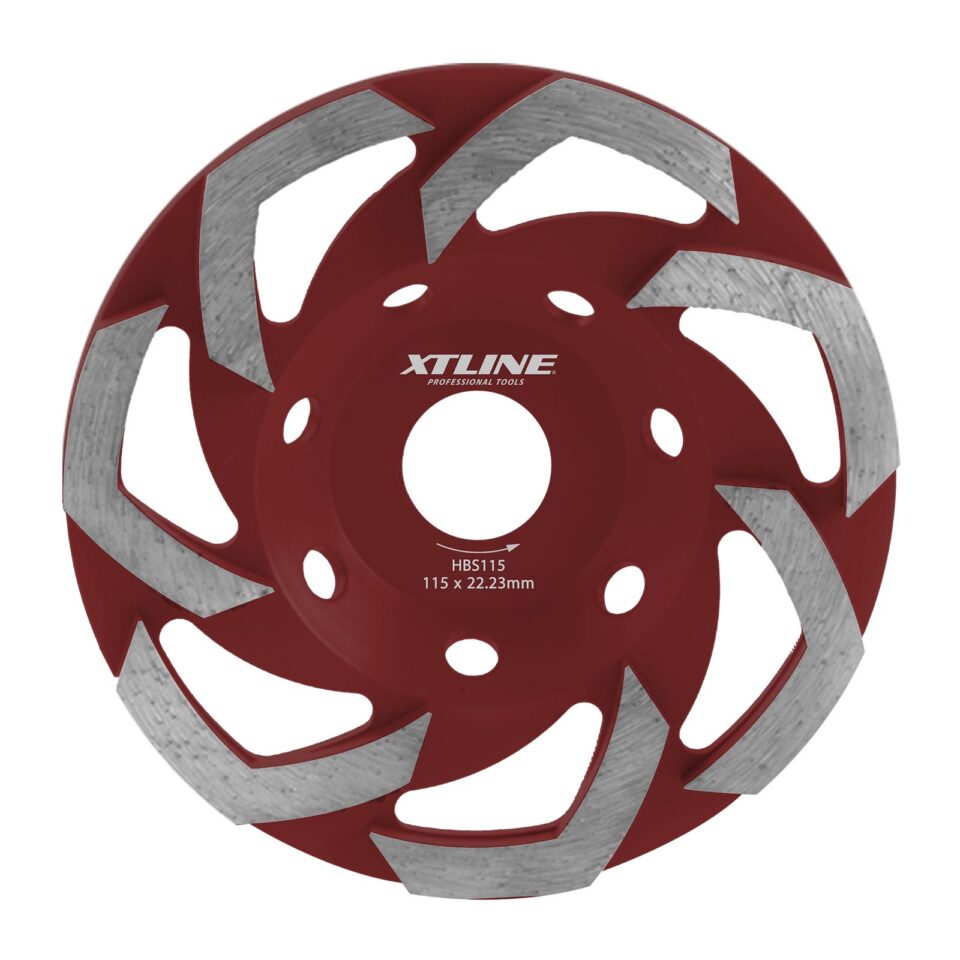 XTLINE 3 Diamantschleiftöpfe 115 mm im Set - unterschiedliche Materialabtragung und Rauheit – Bild 4